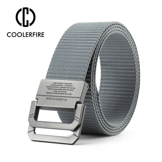 Men's belts with automatic metal buckle