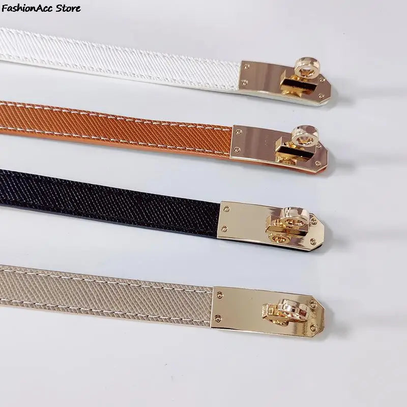 Adjustable Korean belt with metal buckle